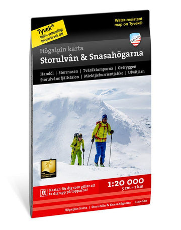 Högalpin karta Storulvån & Snasahögarna