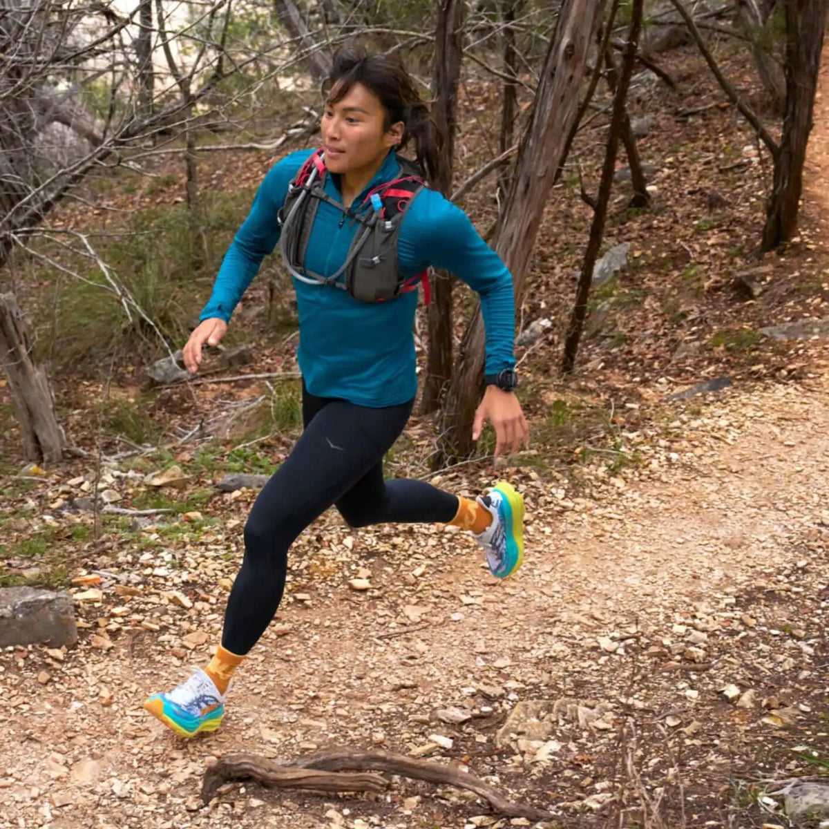 Hoka Pitkähihaiset paidat 1/2 Zip Long Sleeve Shirt Women Treeline Outdoors