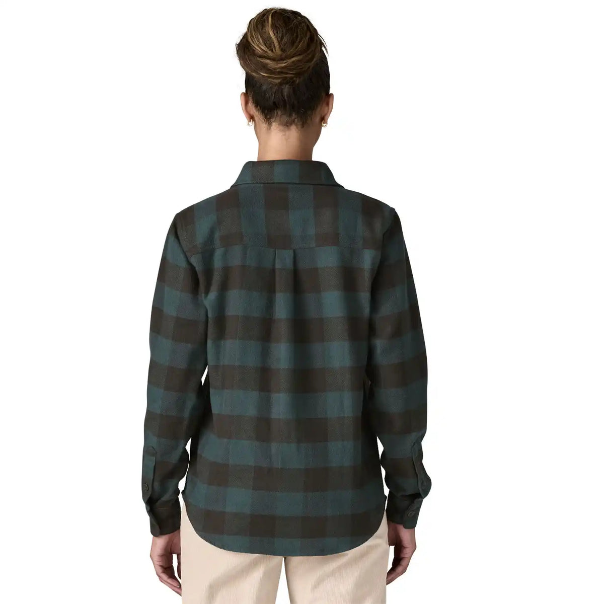 Long-Sleeved Organic Cotton Midweight Fjord Flannel Shirt Women&#39;s