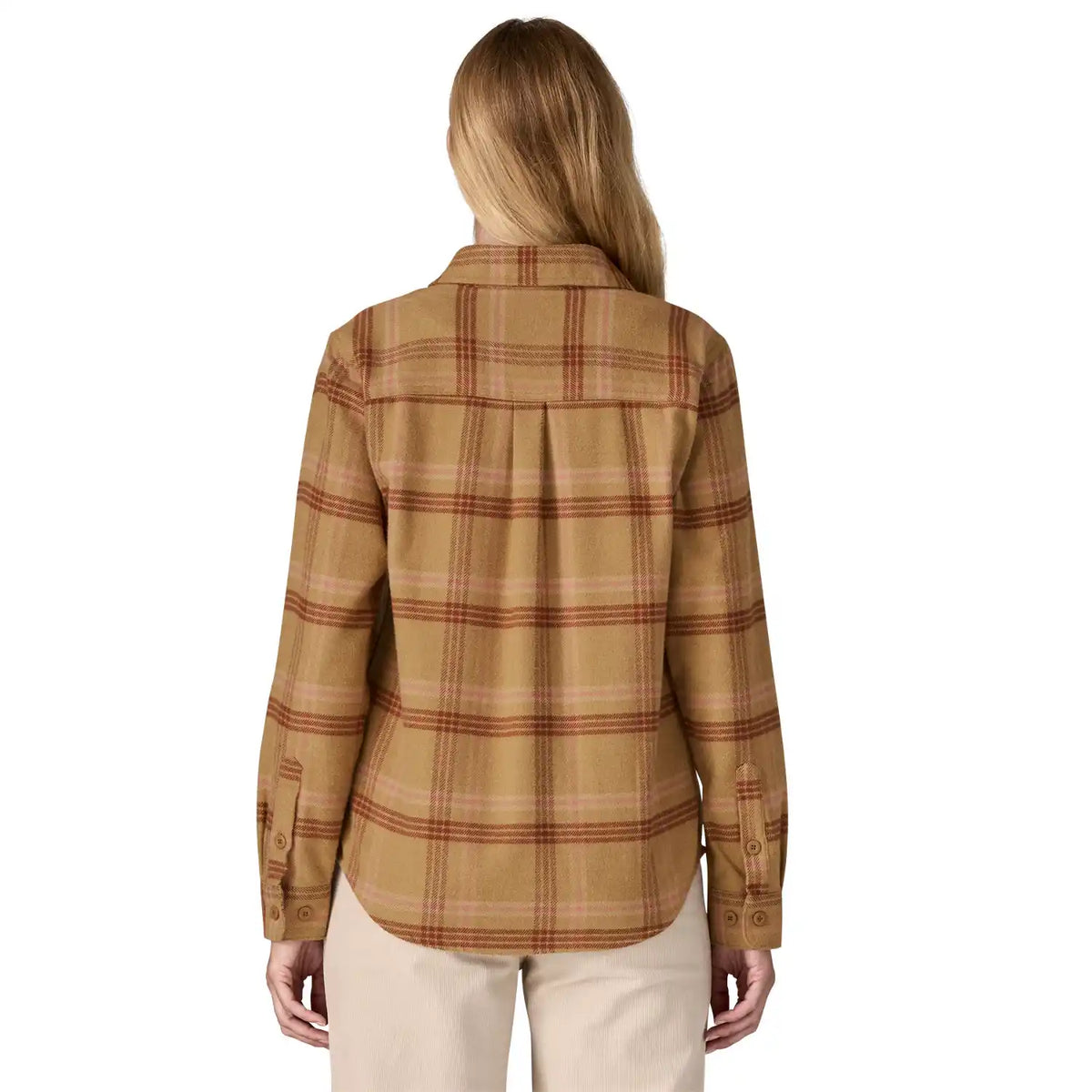 Long-Sleeved Organic Cotton Midweight Fjord Flannel Shirt Women&#39;s