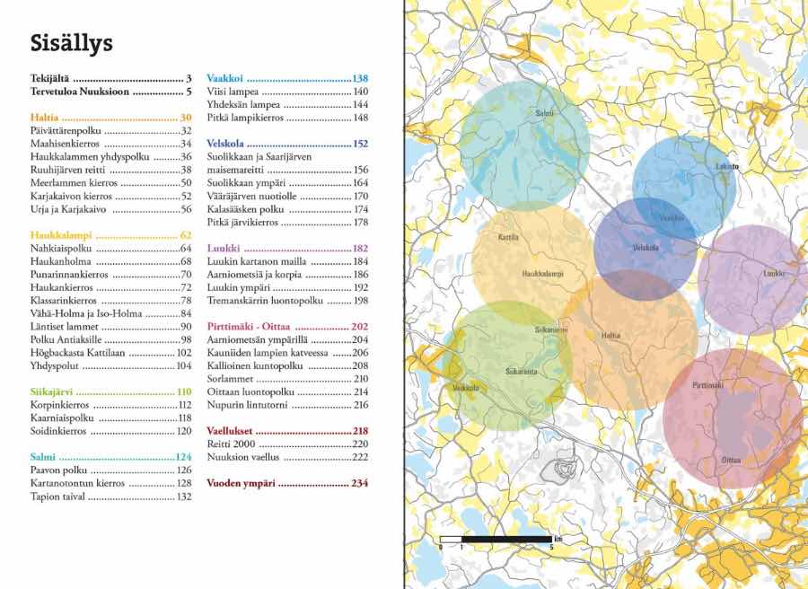 Calazo Kirjat Nuuksion retkeilyopas - Luonto, reitit ja kohteet Treeline Outdoors