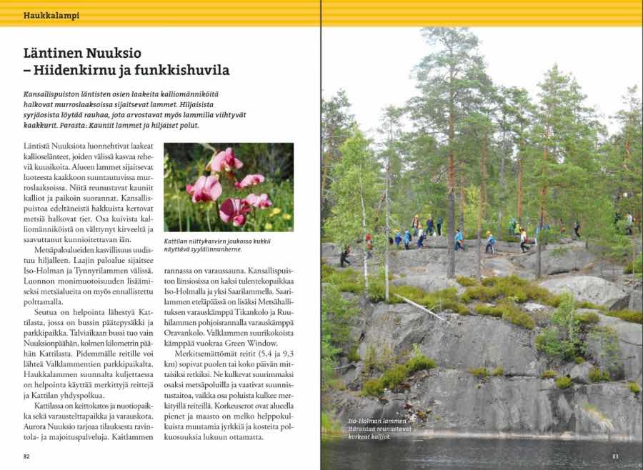 Calazo Kirjat Nuuksion retkeilyopas - Luonto, reitit ja kohteet Treeline Outdoors